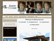 Tablet Screenshot of albanyeyecare.com
